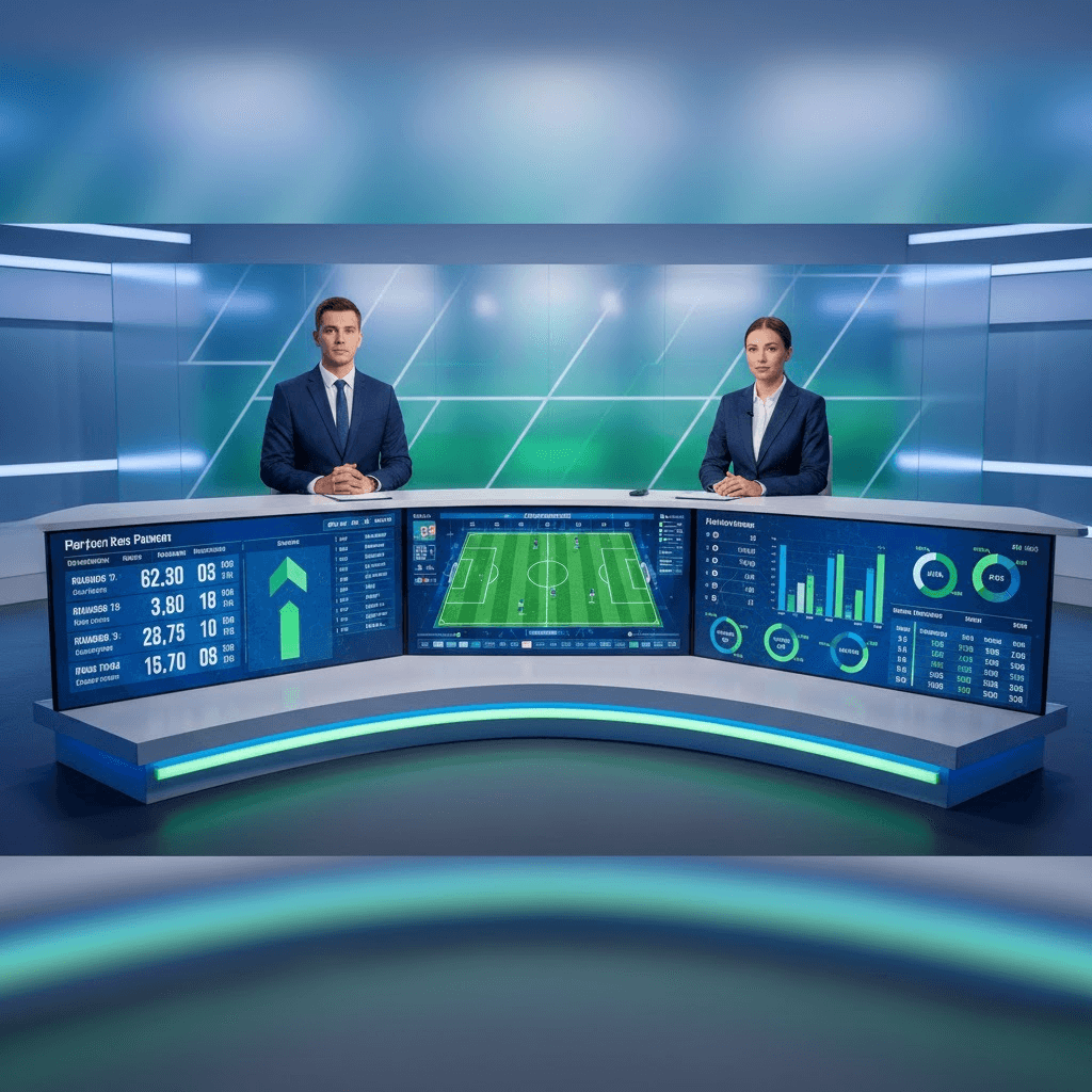 Ilustrasi analisis odds bola live di Dewiku88, menampilkan statistik pertandingan real-time, grafik odds dinamis, dan fokus pada strategi taruhan akurat.