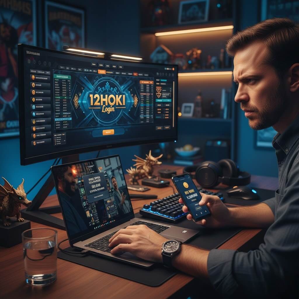 Pemain slot online fokus menggunakan 12Hoki Login untuk menang slot dan klaim bonus setiap hari